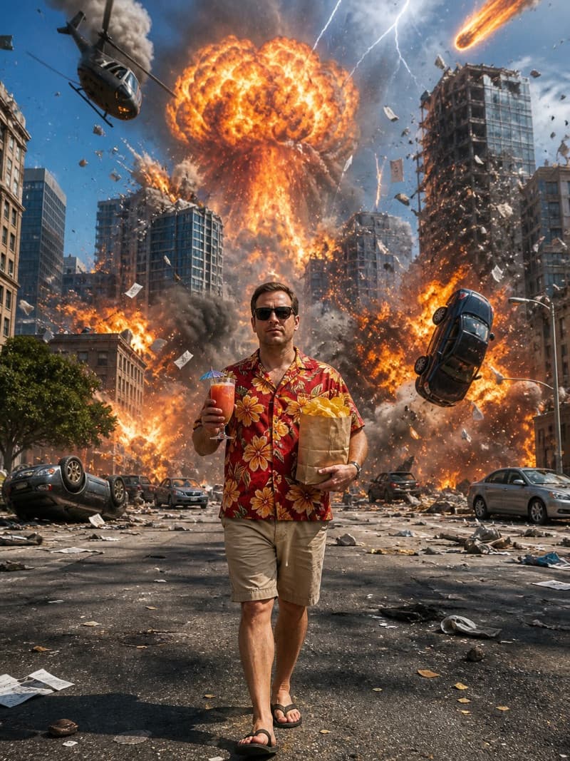 Explosion Walk example greeting card
