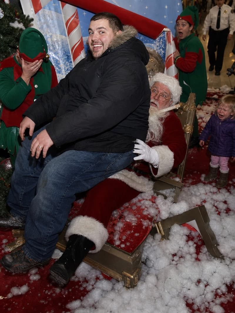 Santa Chair Collapse example greeting card